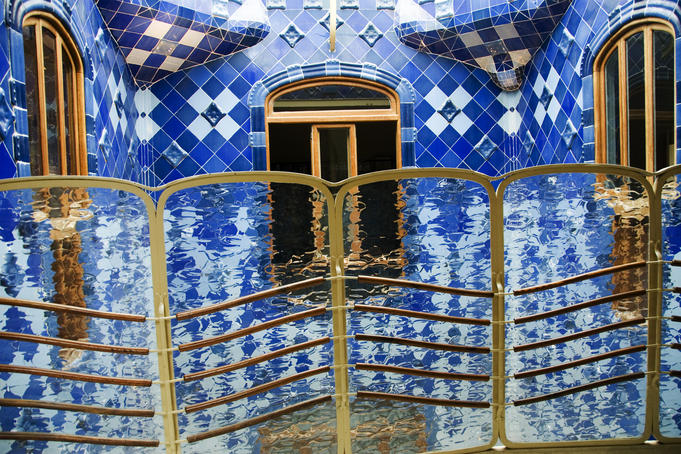 casa batllo interior. Interior detail of Casa Batllo