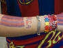 Young fan of the Futbol Club Barcelona, at Camp Nou Stadium.