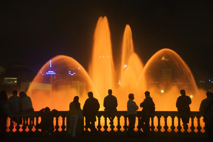 La Font Magica, Montjuic's famous fountain.