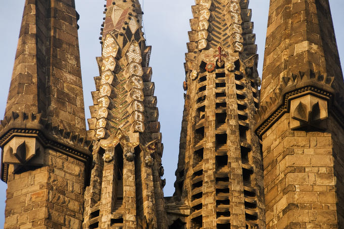 Towers of La Sagrada Familia.