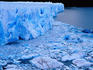 Perito Moreno Glacier & floating ice in iceberg channel.