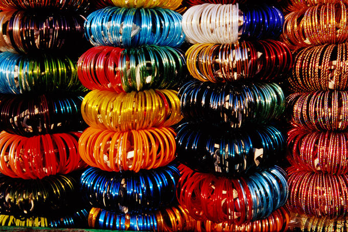 Bangles for sale at Sardar Market in the old city.