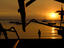 Lombok Strait at sunset from Senggigi Beach.