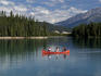 Canoeists on Medicine Lake.