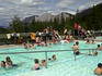 Bathers relaxing in Miette Hot Springs pool.