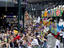 Crowd watching parade, New Orleans Mardi Gras.
