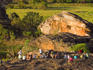Crowds gather to watch the sunset at Ubirr.