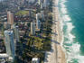 Aerial of Surfers Paradise coastline.