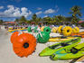 Watercraft on beach at Princess Cays.