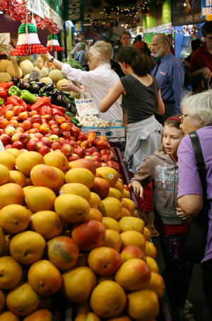 Shoppers at the Adelaide Market.