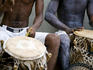 Drummers playing Kpalogo drums.