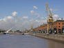 Rio de la Plata River with Puerto Madero (town) running along side it.