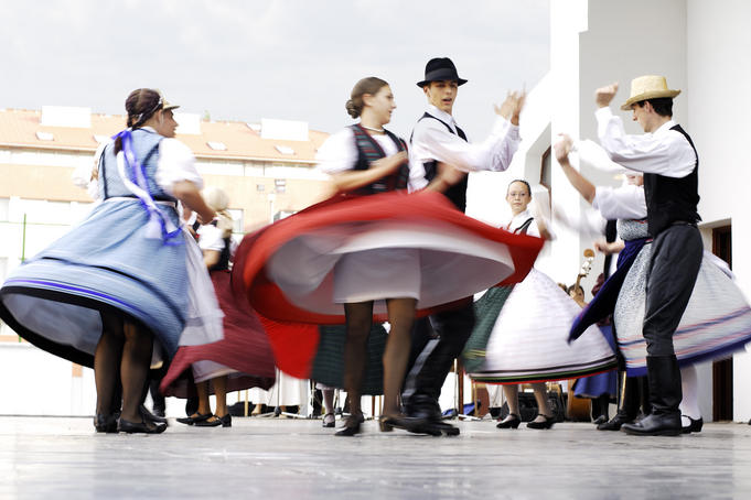 Traditional Hungarian dancers.
