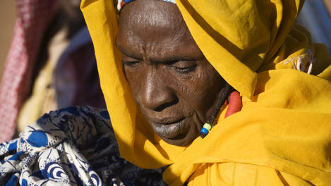 Portrait of person at Thursday Market in Gorom Gorom.