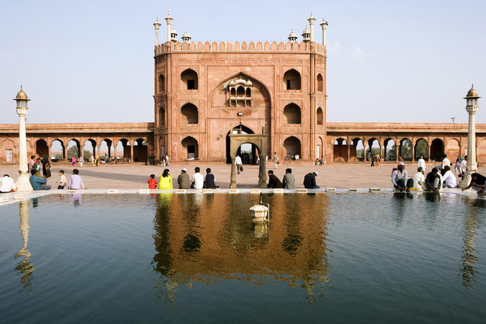 Central courtyard at Jama Masjid mosque.
