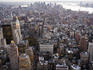 Manhattan skyline at sunset from Empire State Building Observation Deck.