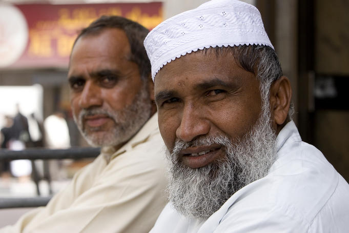 Portrait of two men on street in Deira.