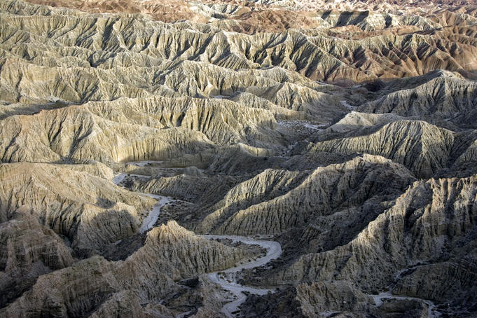 River cutting through the Borrego Badlands, from Font's Point.