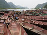 Row boats at My Duc, for journey to Perfume Pagoda.