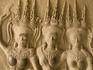 Detail of Apsara (heavenly nymphs) on internal walls of Angkor Wat temple complex.