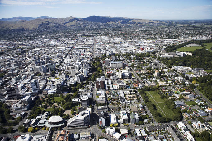 Aerial Christchurch Earthquake
