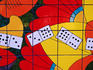 Detail of tiled wall outside Maximo Gomez Park in Little Havana.