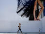 Shopper walking near Rodeo Drive, Beverly Hills.
