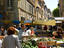Shoppers at produce market in Aix-en-Provence.