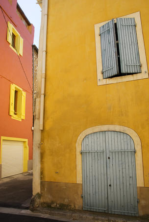 Colourful houses in St Maximin-la-Ste-Baume.