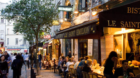 Dining at Bistrot Le Saint Emilion in the Latin Quarter.