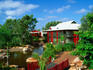 The cheerful red structures of the Cable Beach Club Resort - Broome, Western Australia