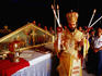 Greek Orthodox ceremony on Ascension Day in Ascension Chapel, Mount of Olives.