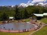 People soaking in hotsprings of Termas de Chillan.