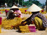 Drying incense on the roadside.