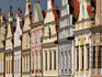 Historic house facades.