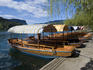 Tour boats at dock, Lake Bled.