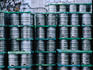 Somewhere, someone has a mighty hangover. Barrels at Murphy's brewery - Cork, County Cork