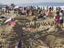 Sandcastle's at a sand sculpture contest.