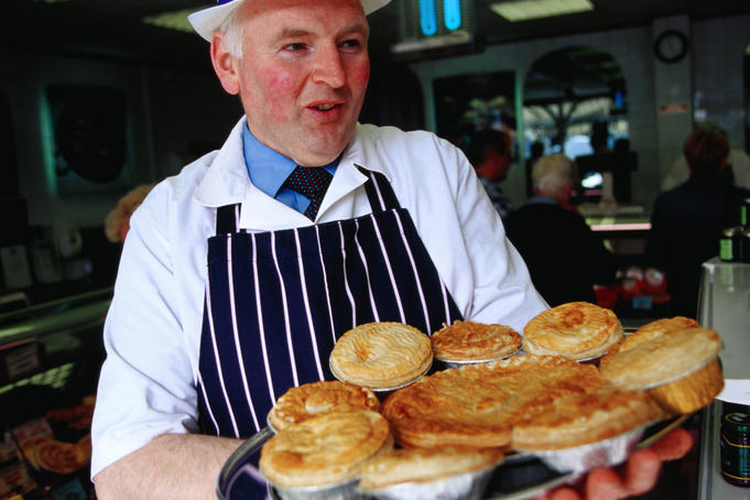 George McCartney with his pies - Moira, Down, Northern Ireland
