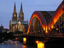 Cathedral of Cologne and Hohenzollern bridge.