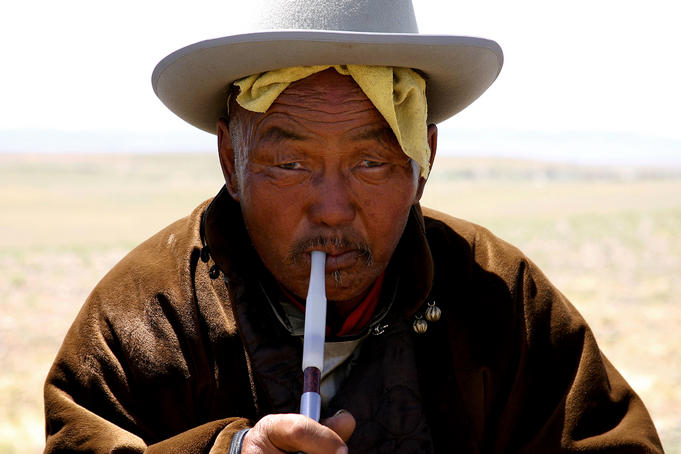 Lonely Man Smoking