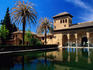 Palacio del Partel reflected in a pool, Alhambra.