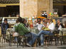 People at cafe in Galleria Umberto.