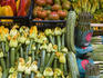 Vegetable stand in market.