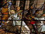 Stained glass window, Saint Nicolas Church.