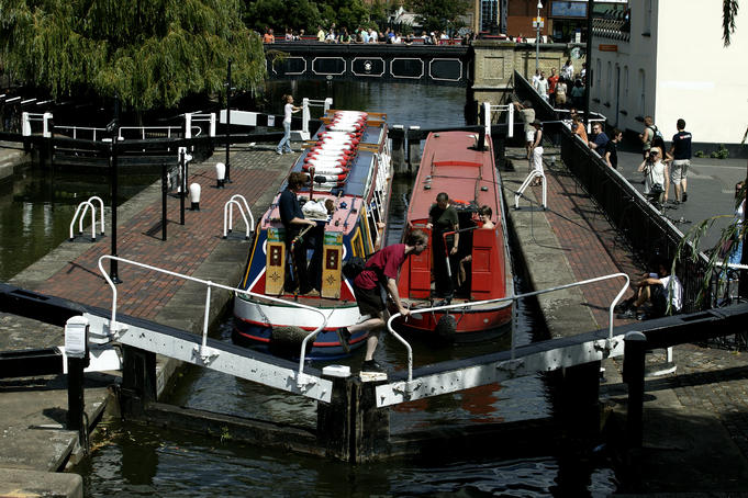 Canal and boat, Camden.