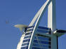 Helicopter circling helipad of Burj Al Arab.