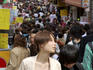 Shoppers in Takeshita-Dori alley, Harajuku.