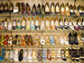 Rows of shoes in shop, Siam Square.