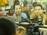 Katoey 'show girls' putting on make-up at Mambo Cabaret, Th Sukhumvit.